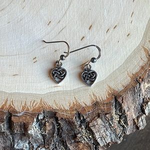 Celtic Irish Heart earrings 925 sterling silver